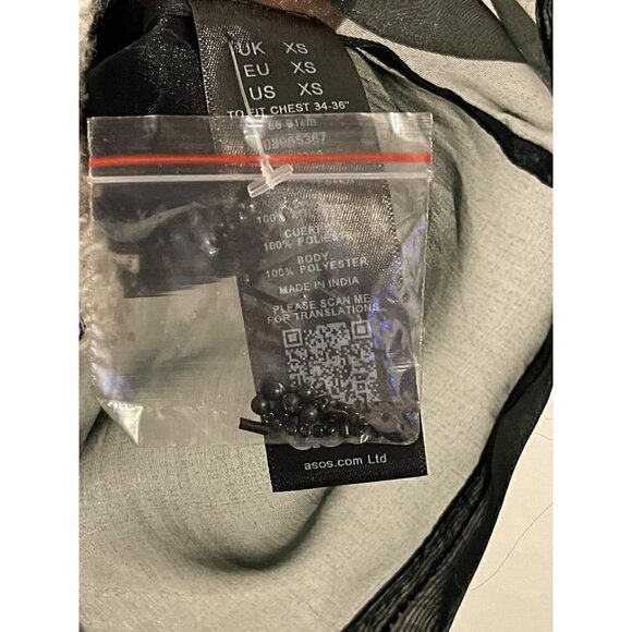 ASOS Embellished Floral Festival Oversized T-shirt w/ Embellished Sleeve XS NWT - Picture 6 of 8